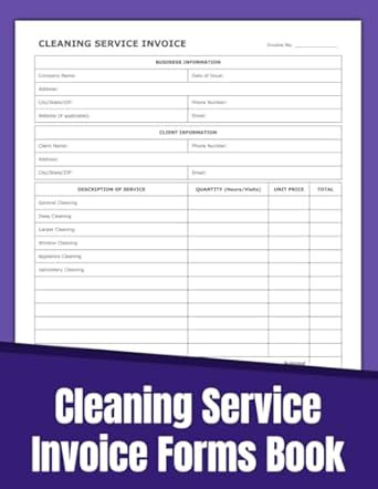 Cleaning Service Invoice Forms Book