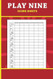Play Nine Score Sheets