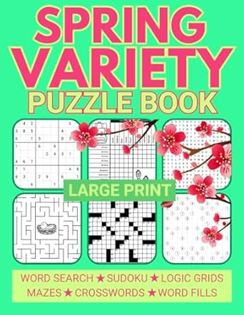 Large Print Spring Variety Puzzle Book