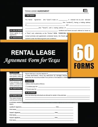 Rental Lease Agreement Form for Texas