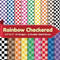 Rainbow Checkered Pattern Scrapbook Paper Craft Pad Rainbow Checkered Pattern Scrapbook Paper Craft Pad