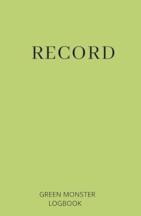 Record Book: Military Green Monster Notebook For Supply Chain