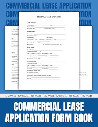 Commercial Lease Application Form Book