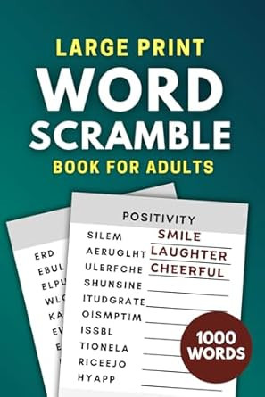 Word Scramble Book For Adults