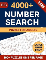 Number Search Puzzle Book for Adults