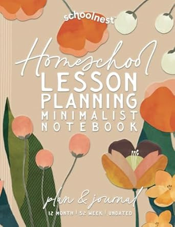 Homeschool Lesson Planning Minimalist Notebook