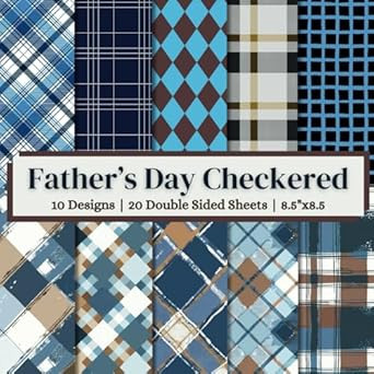 Father's Day Checkered Pattern Scrapbook Paper Craft Pad