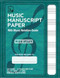 Music Manuscript Paper wide staff with Music Notation