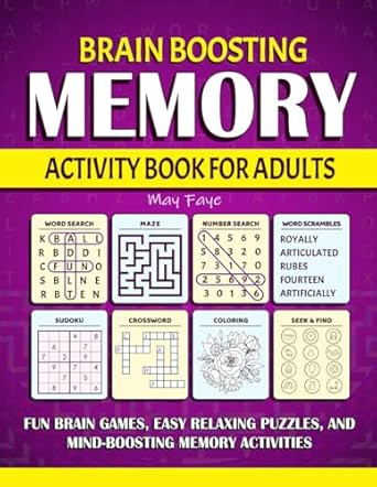 Brain Boosting Memory Activity Book for Adults