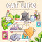 Cat Life: Funny and Cute Coloring Book for Adults & Teens