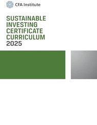 2025 Sustainable Investing Certificate Curriculum
