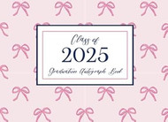 Graduation Autograph Book: Pink Coquette Bows for
