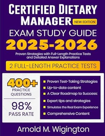 Certified Dietary Manager Exam Study Guide 2025-2026