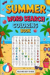 Summer Word Search Coloring Bold & Easy Puzzle Book