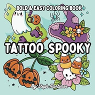 Tattoo Spooky Bold and Easy Coloring Book