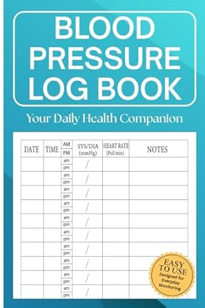 Blood Pressure Log Book