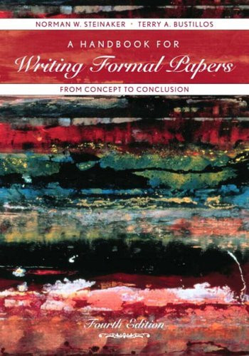 Handbook For Writing Formal Papers From Concept To Conclusion