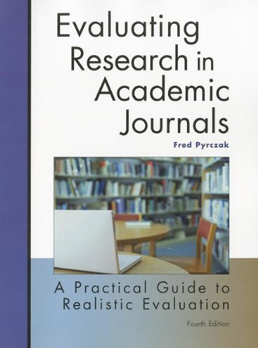 Evaluating Research In Academic Journals