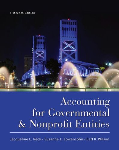 Accounting For Governmental And Nonprofit Entities