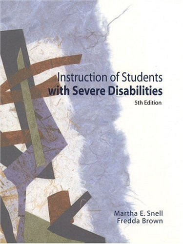 Instruction Of Students With Severe Disabilities