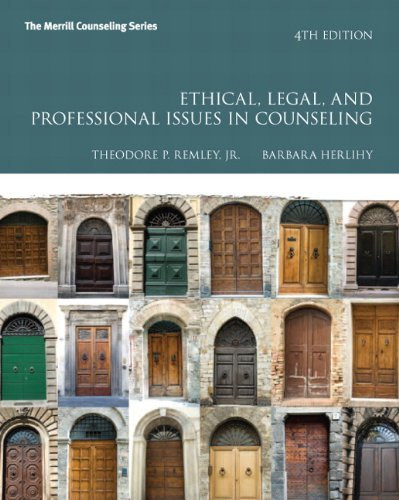 Ethical Legal And Professional Issues In Counseling