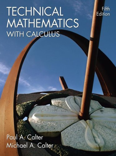 Technical Mathematics With Calculus