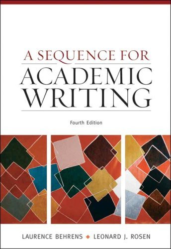 Sequence For Academic Writing