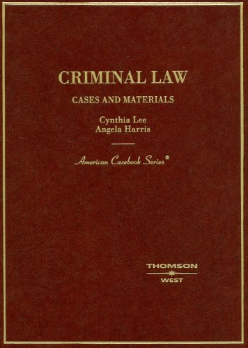 Criminal Law Cases And Materials