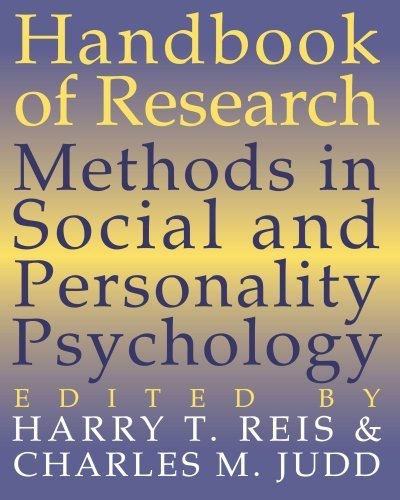 Handbook Of Research Methods In Social And Personality Psychology