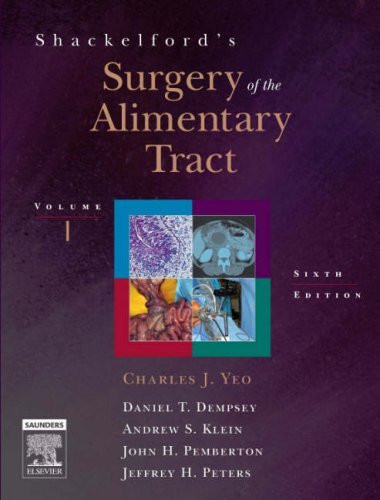 Shackelford's Surgery Of The Alimentary Tract