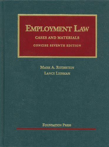 Employment Law Cases And Materials Concise