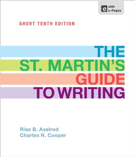 St Martin's Guide To Writing Short Edition