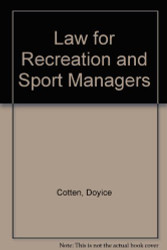 Law For Recreation And Sport Managers