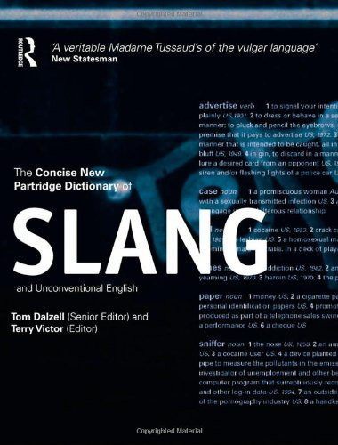 Concise New Partridge Dictionary Of Slang And Unconventional English