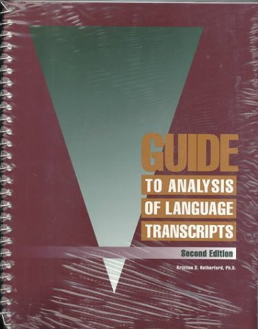 Guide to Analysis of Language Transcripts