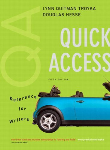Quick Access Reference For Writers