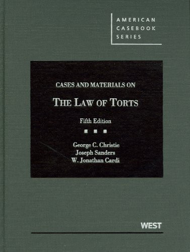 Cases And Materials On The Law Of Torts