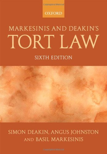 Markesinis And Deakin's Tort Law