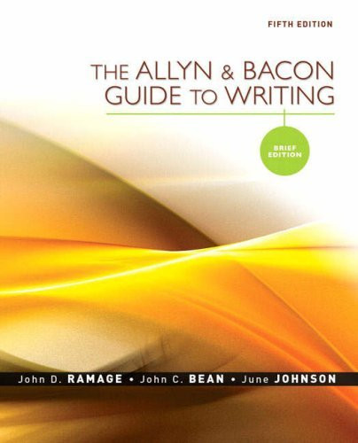 Allyn And Bacon Guide To Writing Brief Version