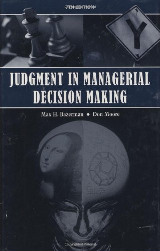 洋書 Judgement in managerial decision making Judgment In Managerial Decision Making: Bazerman, Max H