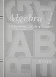 Saxon Algebra 1/2