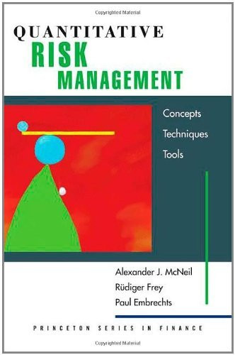 Quantitative Risk Management Concepts Techniques And Tools