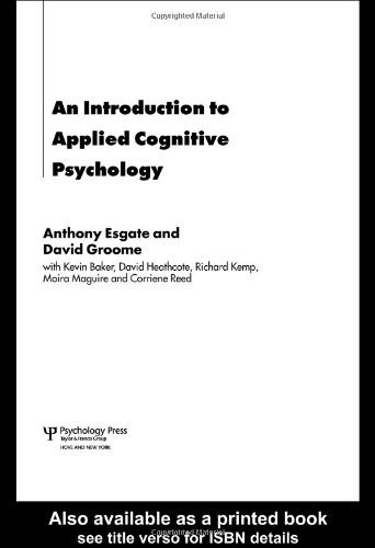 Introduction To Applied Cognitive Psychology