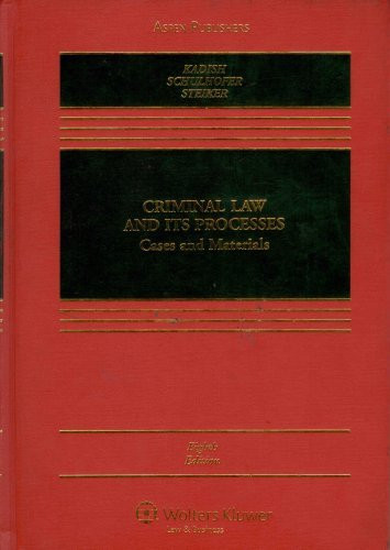 Criminal Law And Its Processes