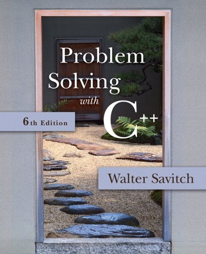 Problem Solving With C++