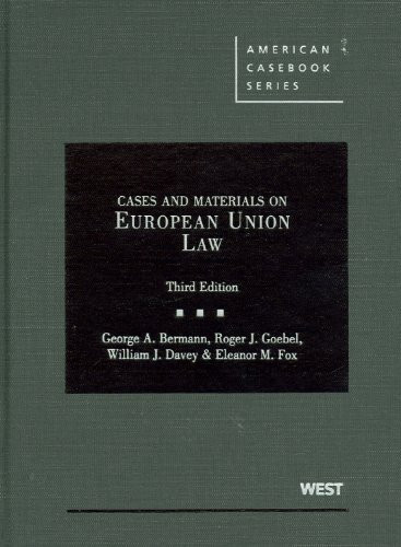 Cases And Materials On European Union Law