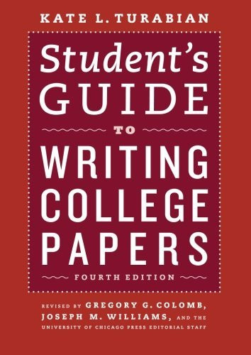 Student's Guide To Writing College Papers