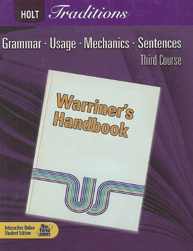 Traditions Warriner's Handbook Student Edition Grade 9 Third Course