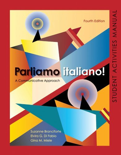 Parliamo Italiano Activities Manual