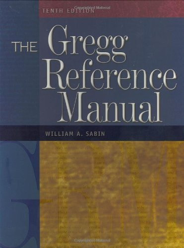 Gregg Reference Manual